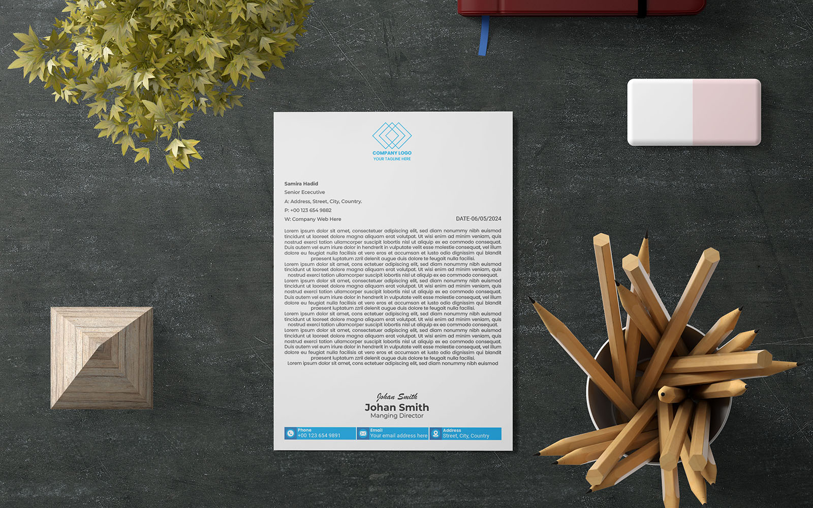 Professional Letterhead, Minimalist Letterhead Design