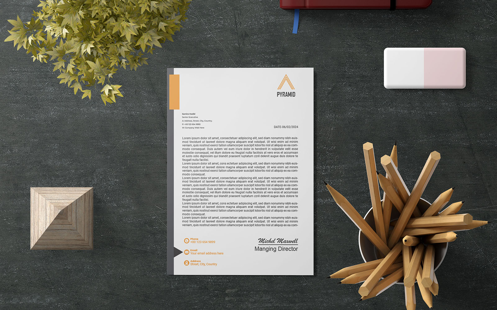 Letterhead, Unique Letterhead, Modern Letterhead