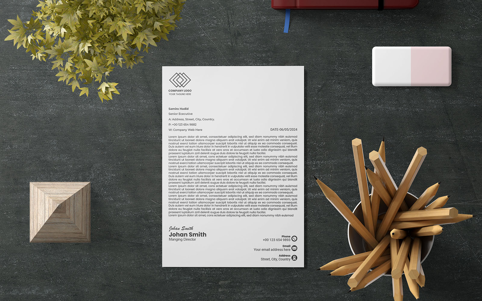 Letterhead, Unique Letterhead, Modern Letterhead, Stylish Letterhead