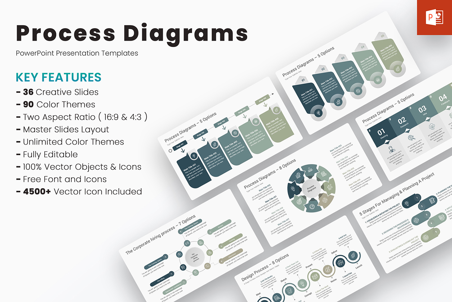 Process Diagrams PowerPoint Templates