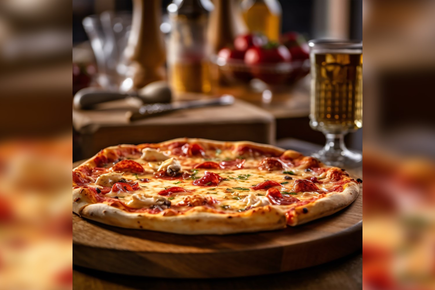 Concept Pizzerias With Delicious Taste Pepperoni Pizza 12