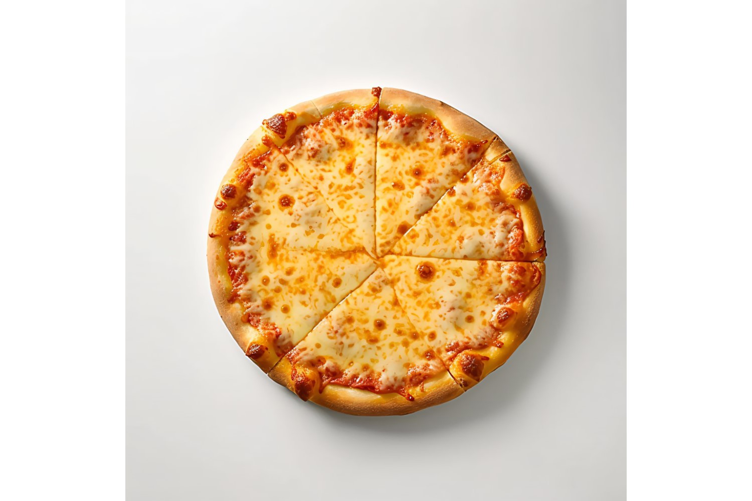 Cheese Pizza On white background 33