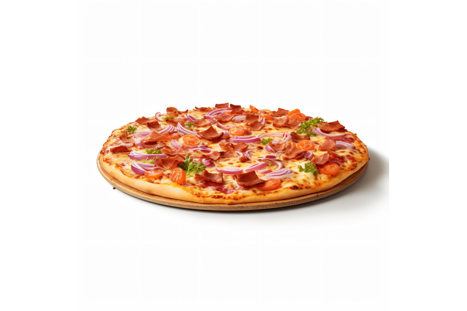 Pepperoni Pizza On white background 40