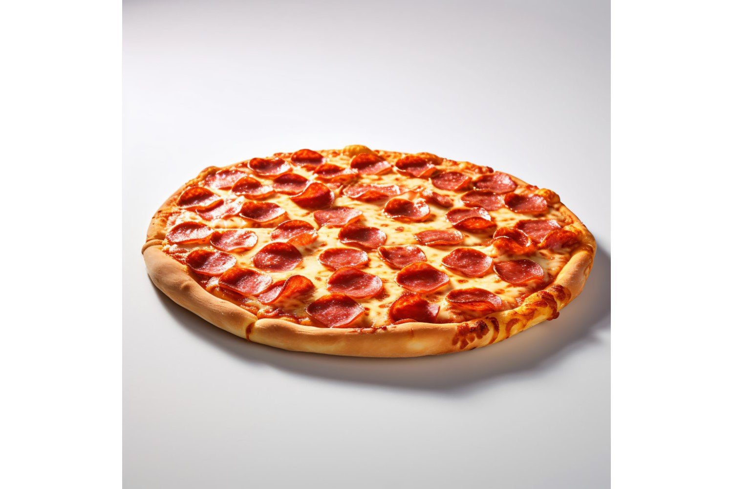 Pepperoni Pizza On white background 41