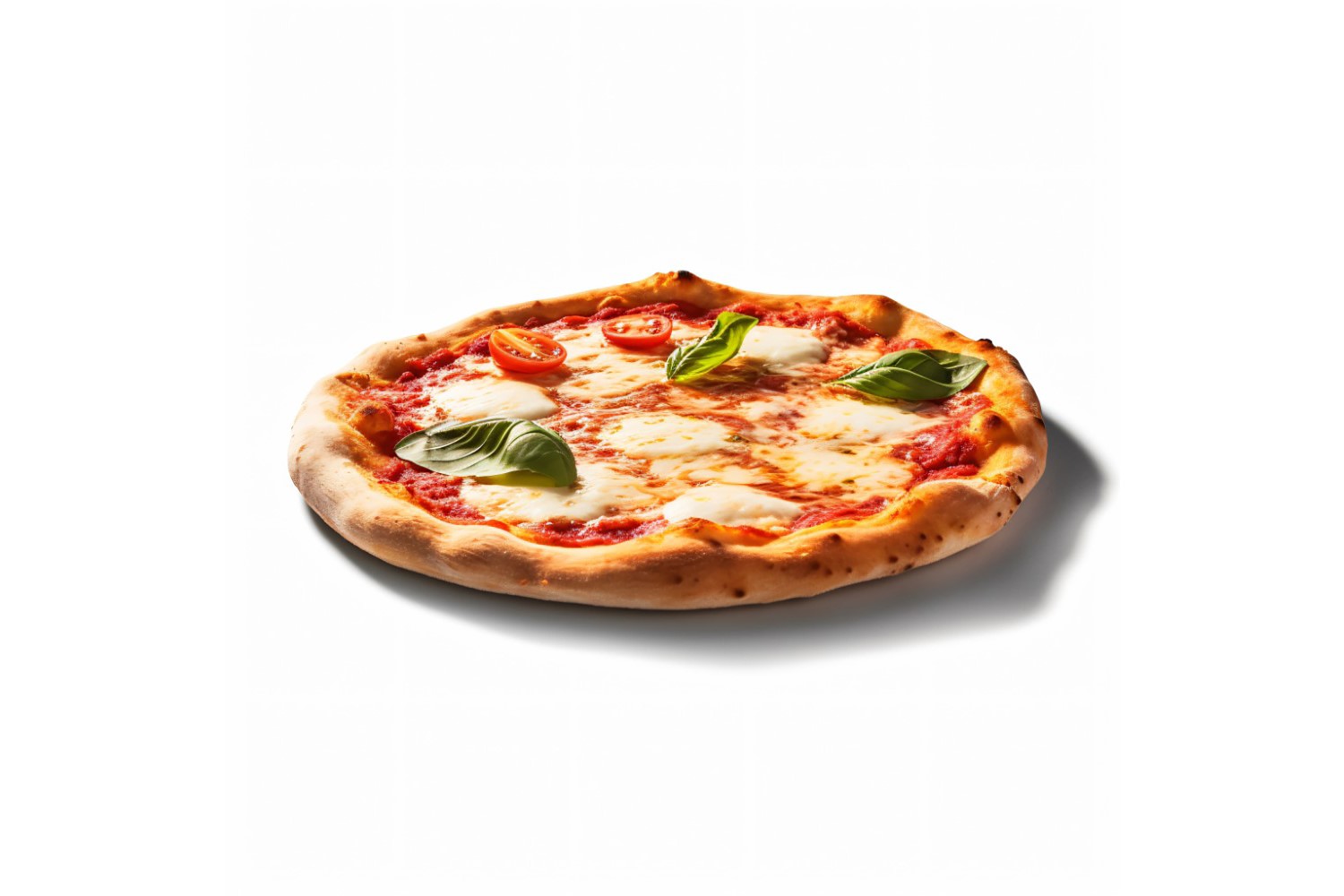 Cheese Pizza On white background 62