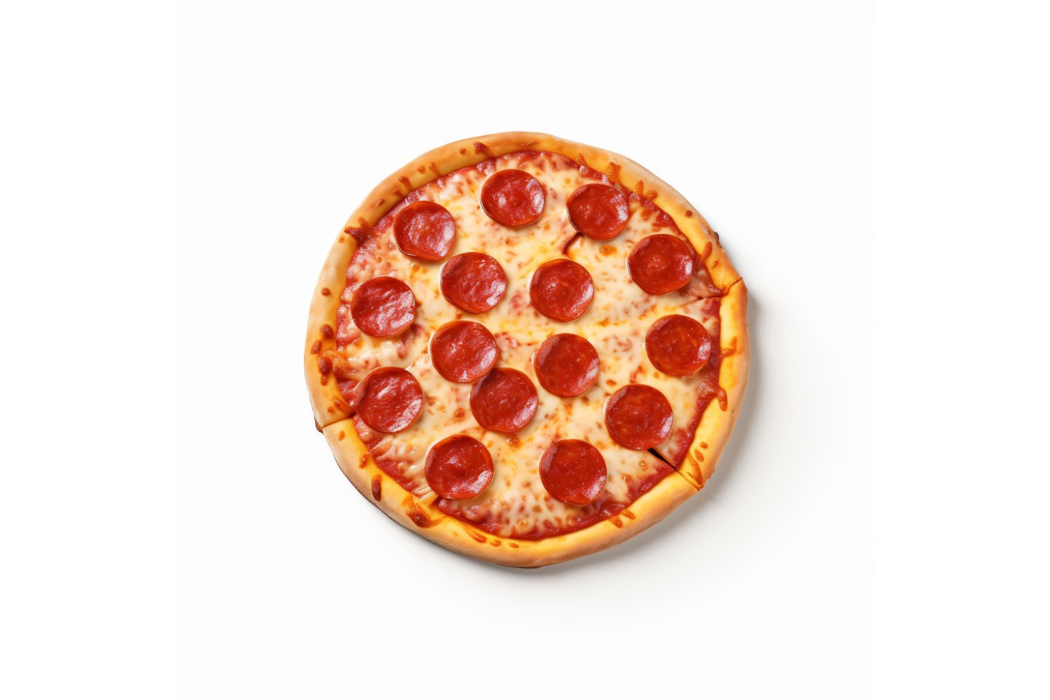 Pepperoni Pizza On white background 67