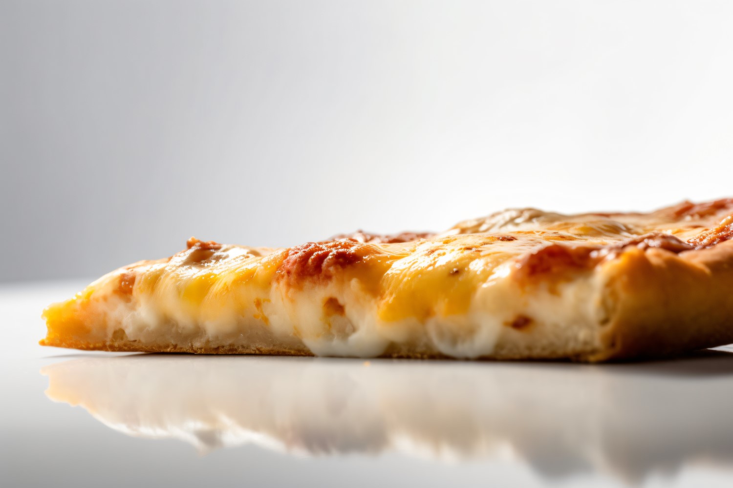 A slice of pizza with cheese dripping off it 5