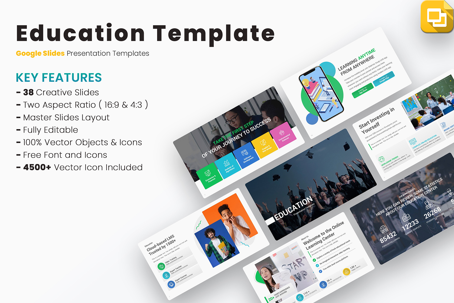 Education and School Google Slides Presentation Templates