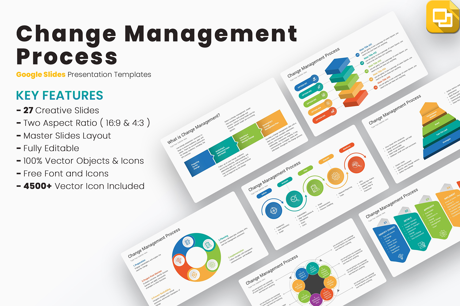 Change Management Process Google Slides Templates