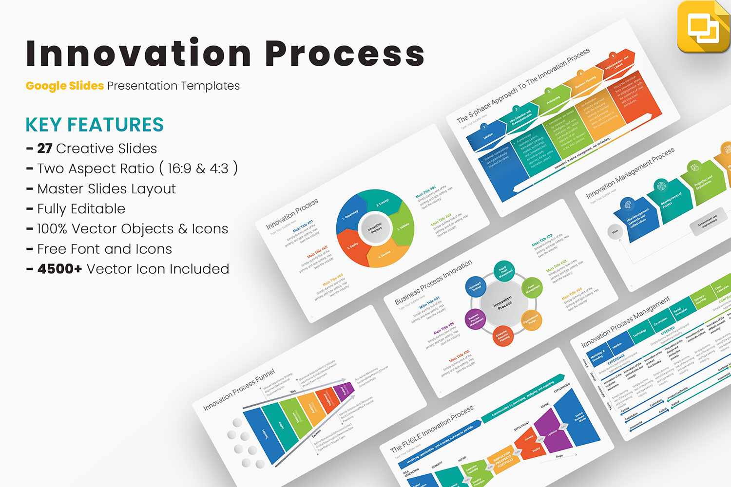 Innovation Process Google Slides Templates