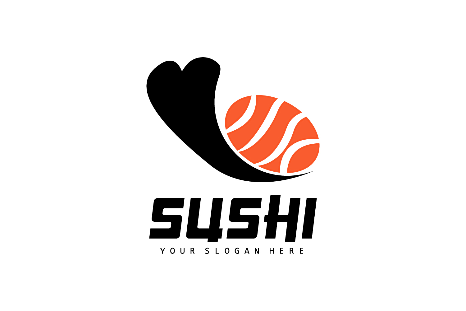 Sushi logo simple design sushi japaneseV2