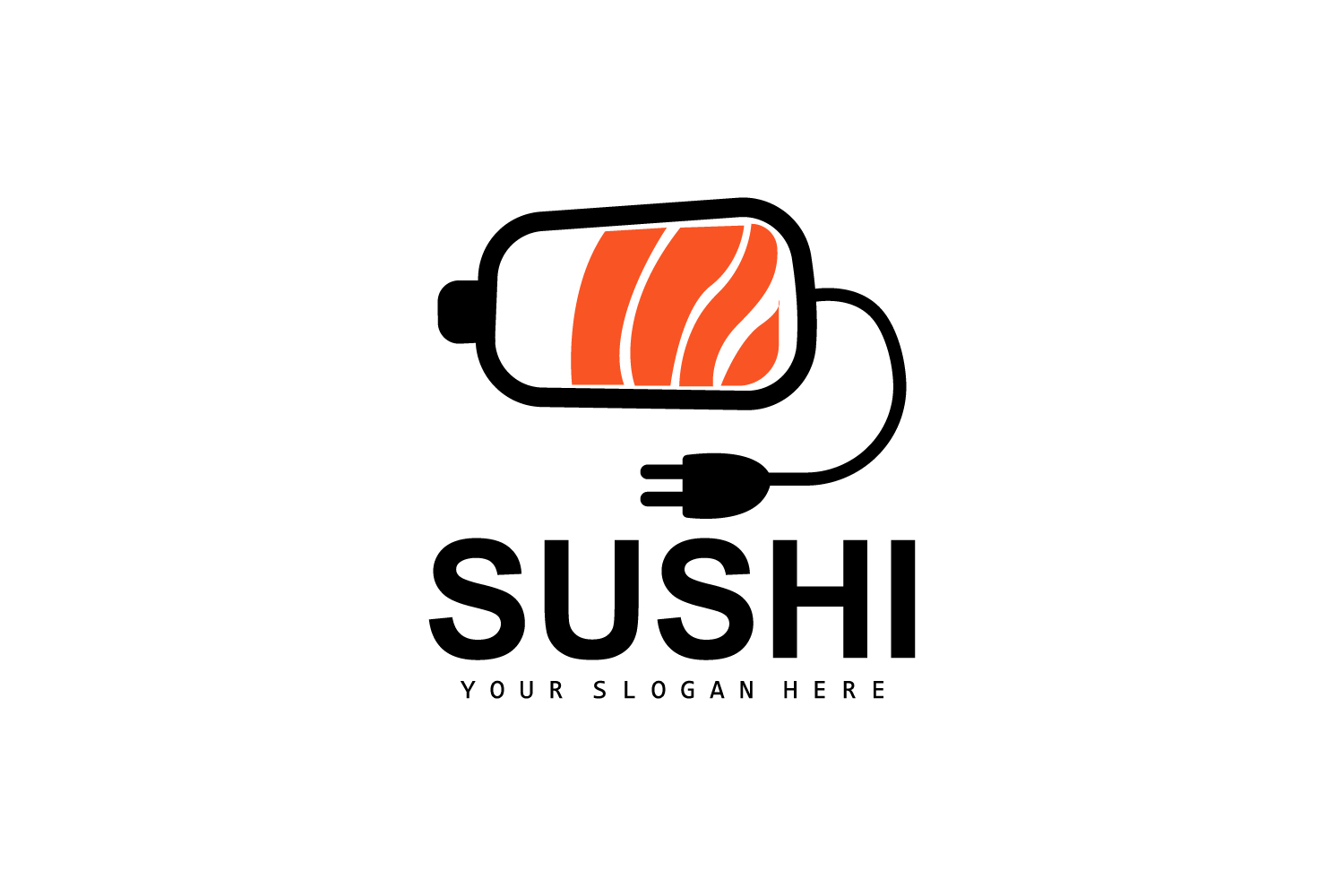 Sushi logo simple design sushi japaneseV6