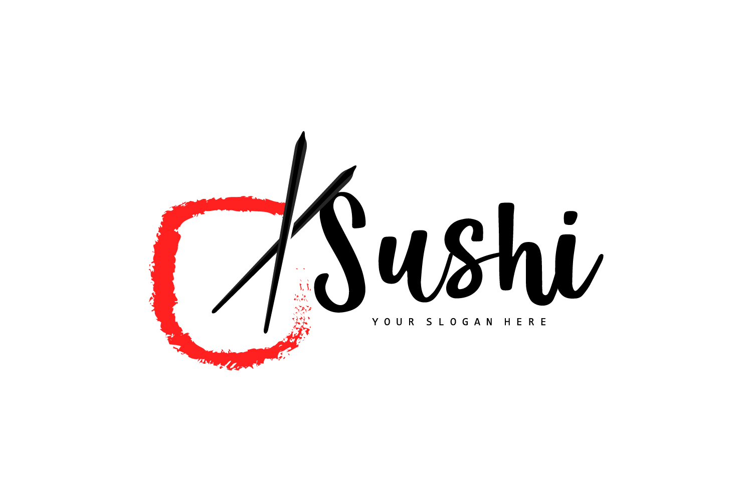 Sushi logo simple design sushi japaneseV14