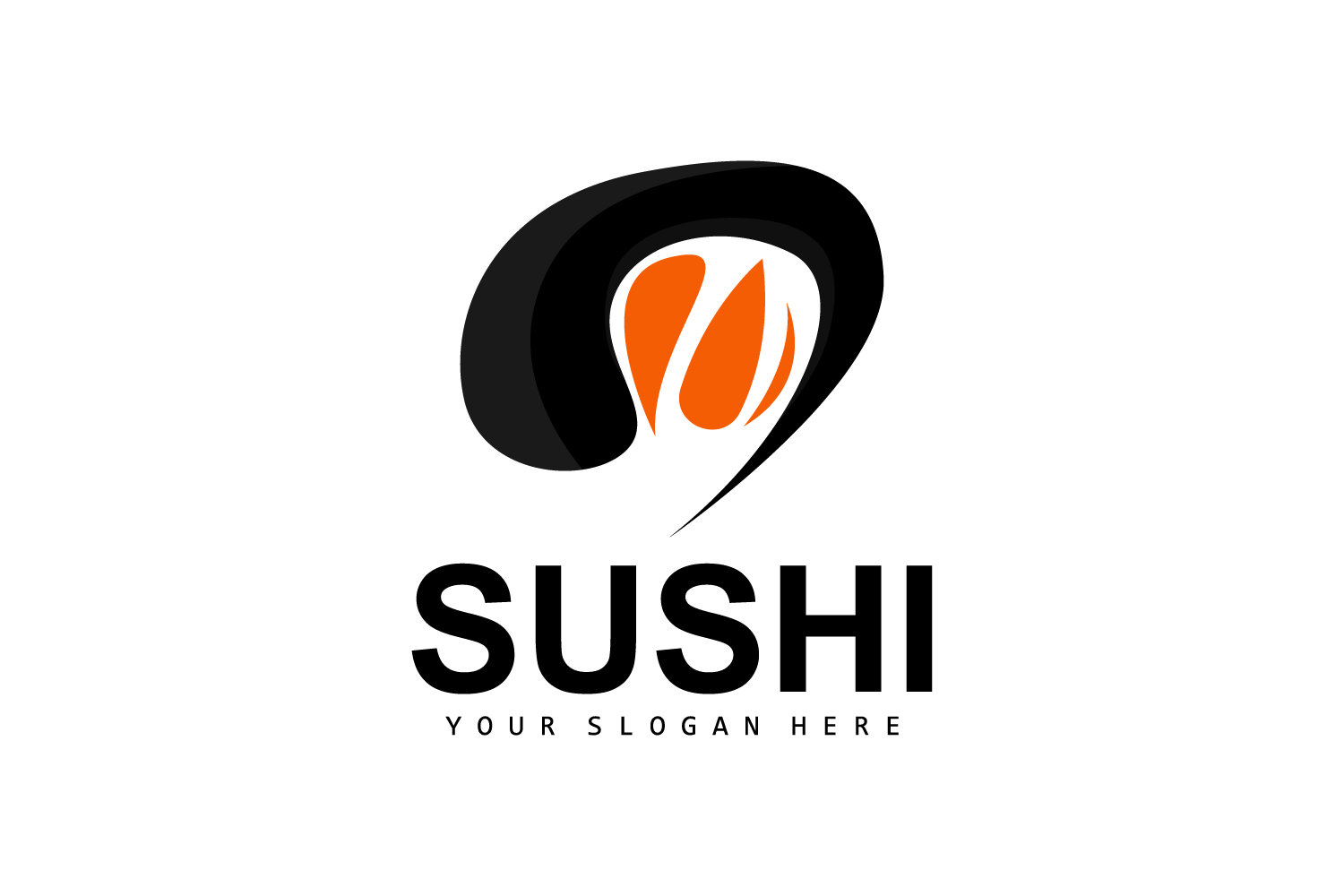 Sushi logo simple design sushi japaneseV17
