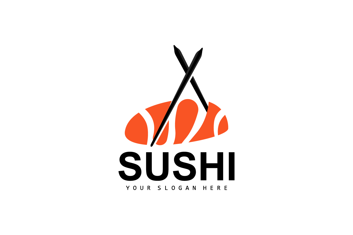 Sushi logo simple design sushi japaneseV22