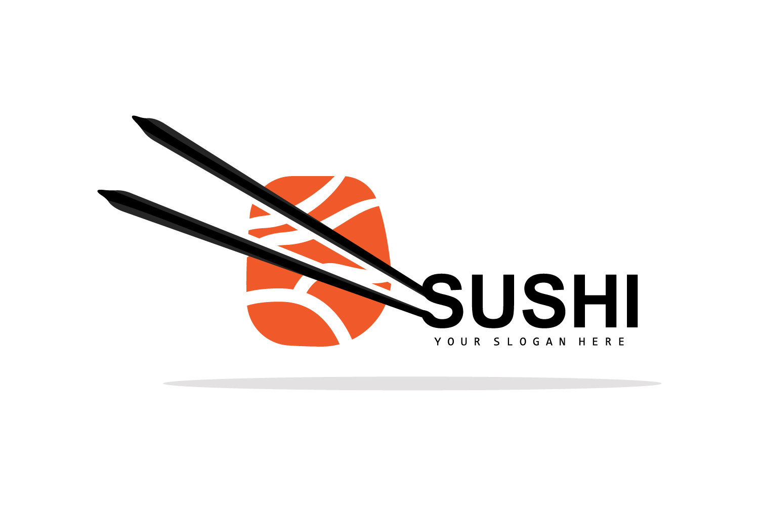 Sushi logo simple design sushi japaneseV24