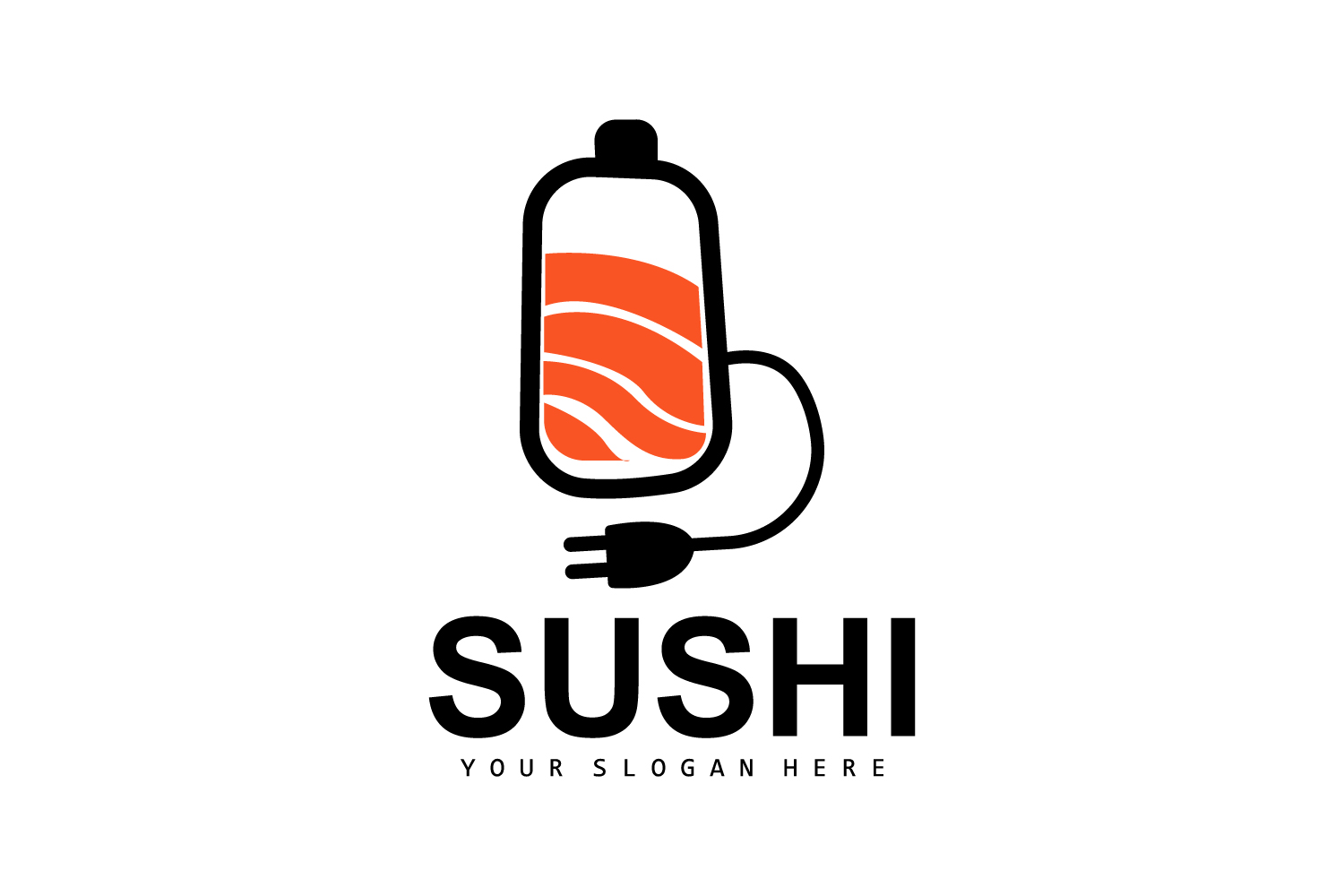 Sushi logo simple design sushi japaneseV26