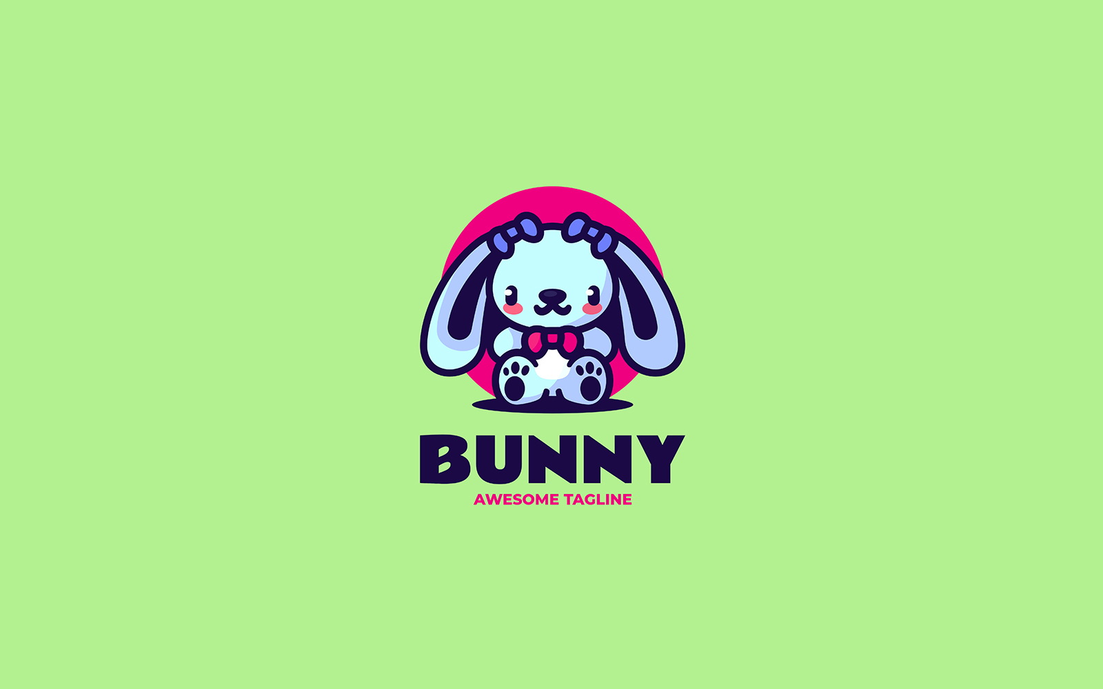 Bunny Mascot Cartoon Logo 4