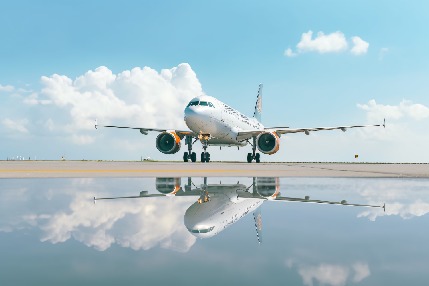 Commercial Airbus Charter Airline front view Photography 77