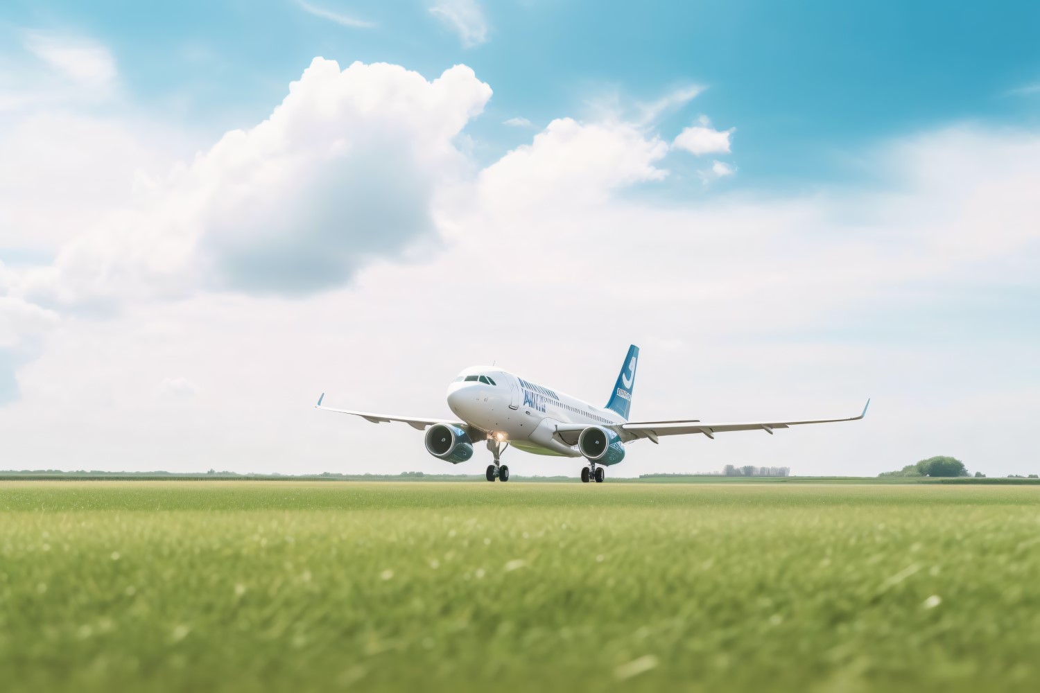 Side view airbus against the background of sky and clouds 88