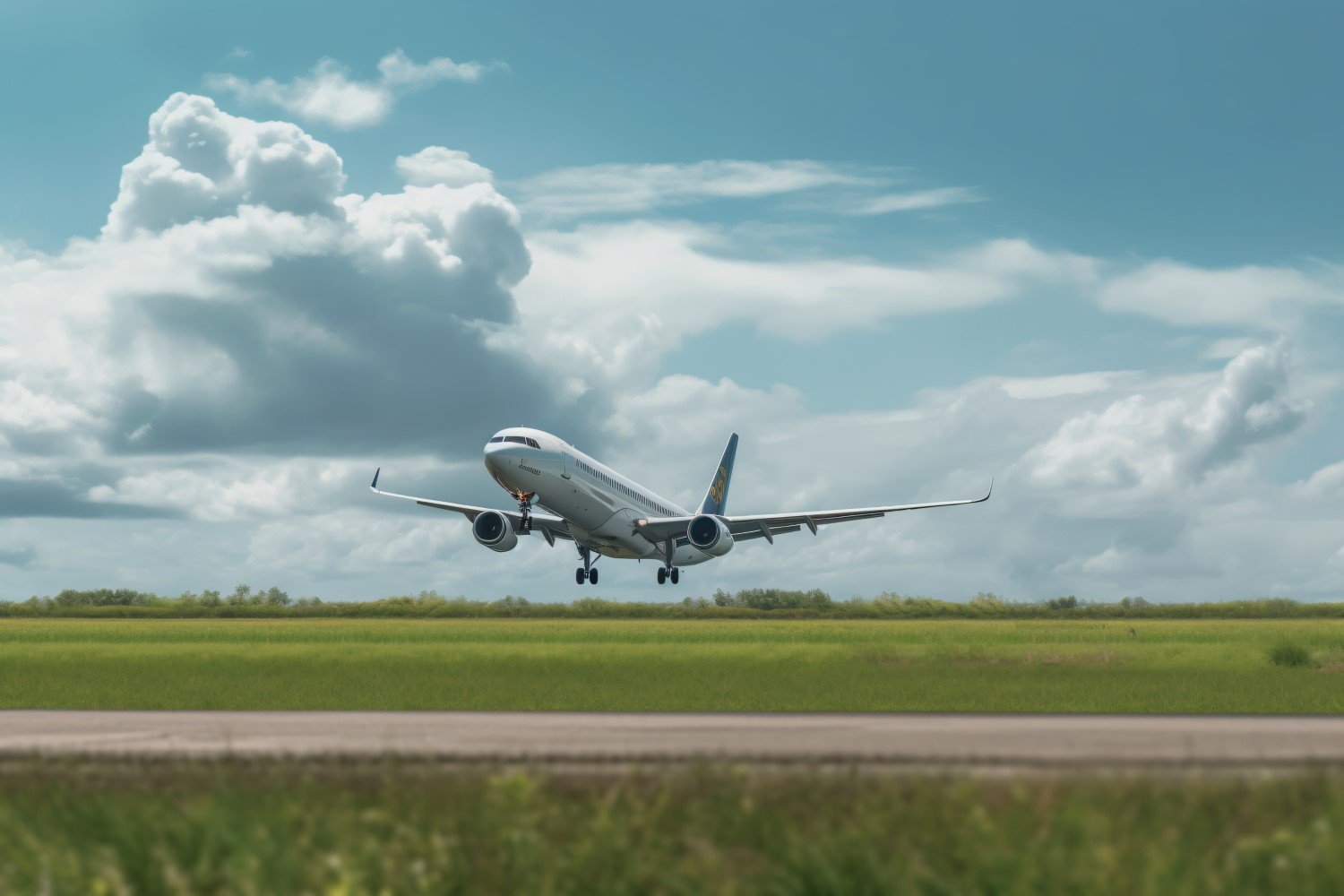 Side view airbus against the background of sky and clouds 89