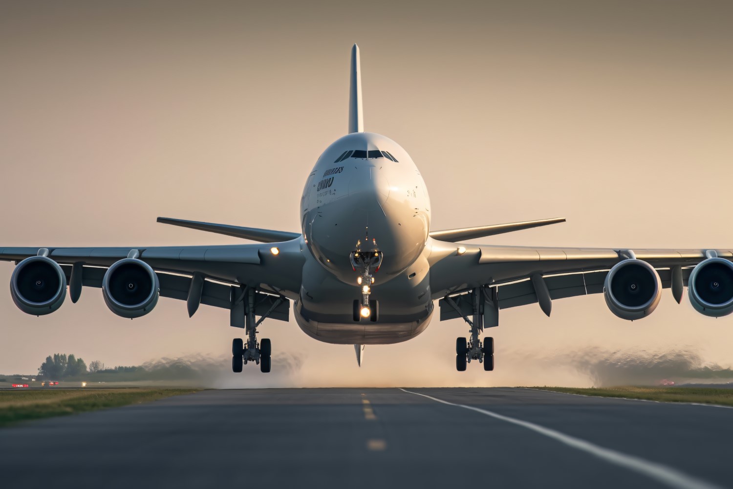 Commercial Airbus Charter Airline front view Photography 100