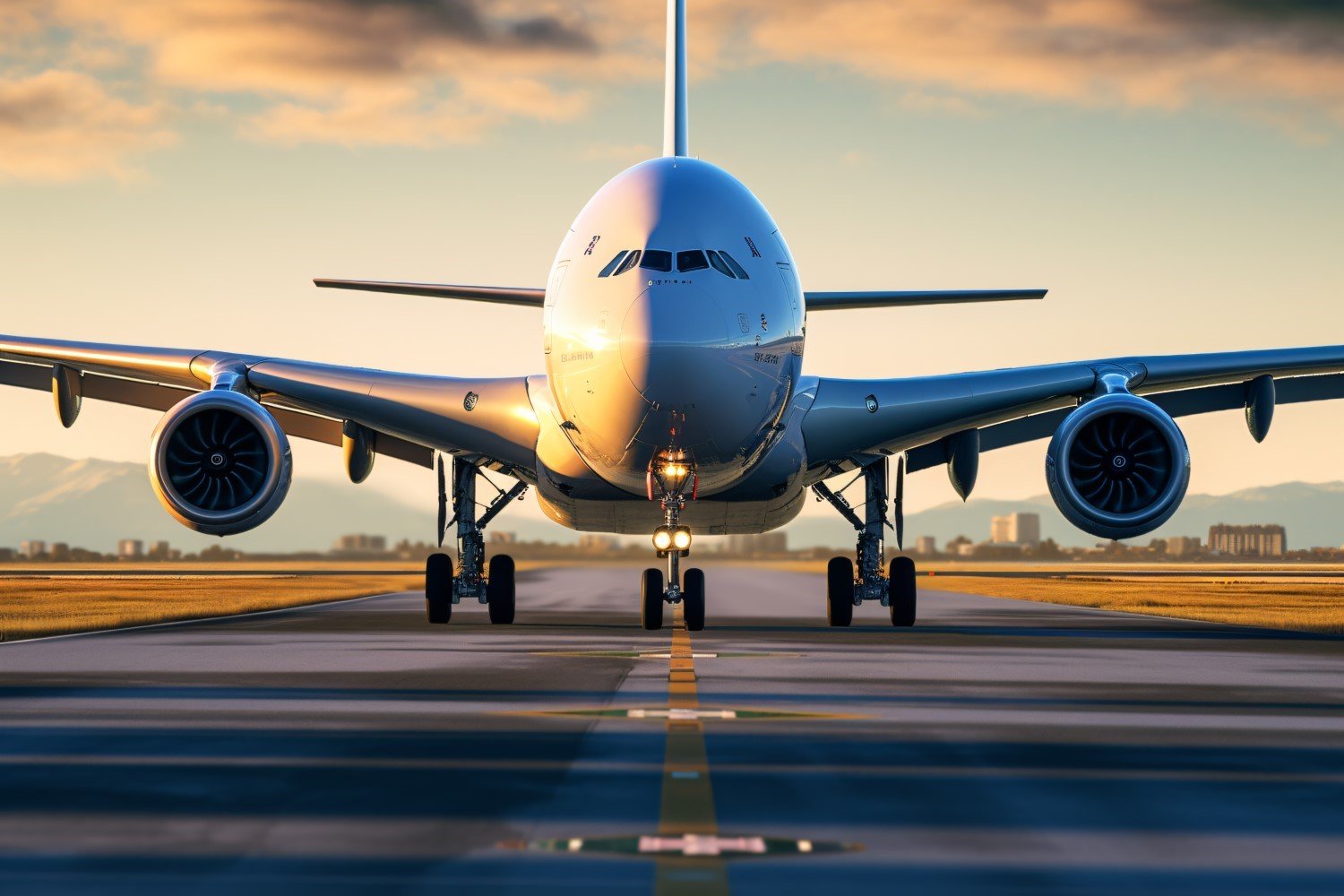 Commercial Airbus Charter Airline front view Photography 151