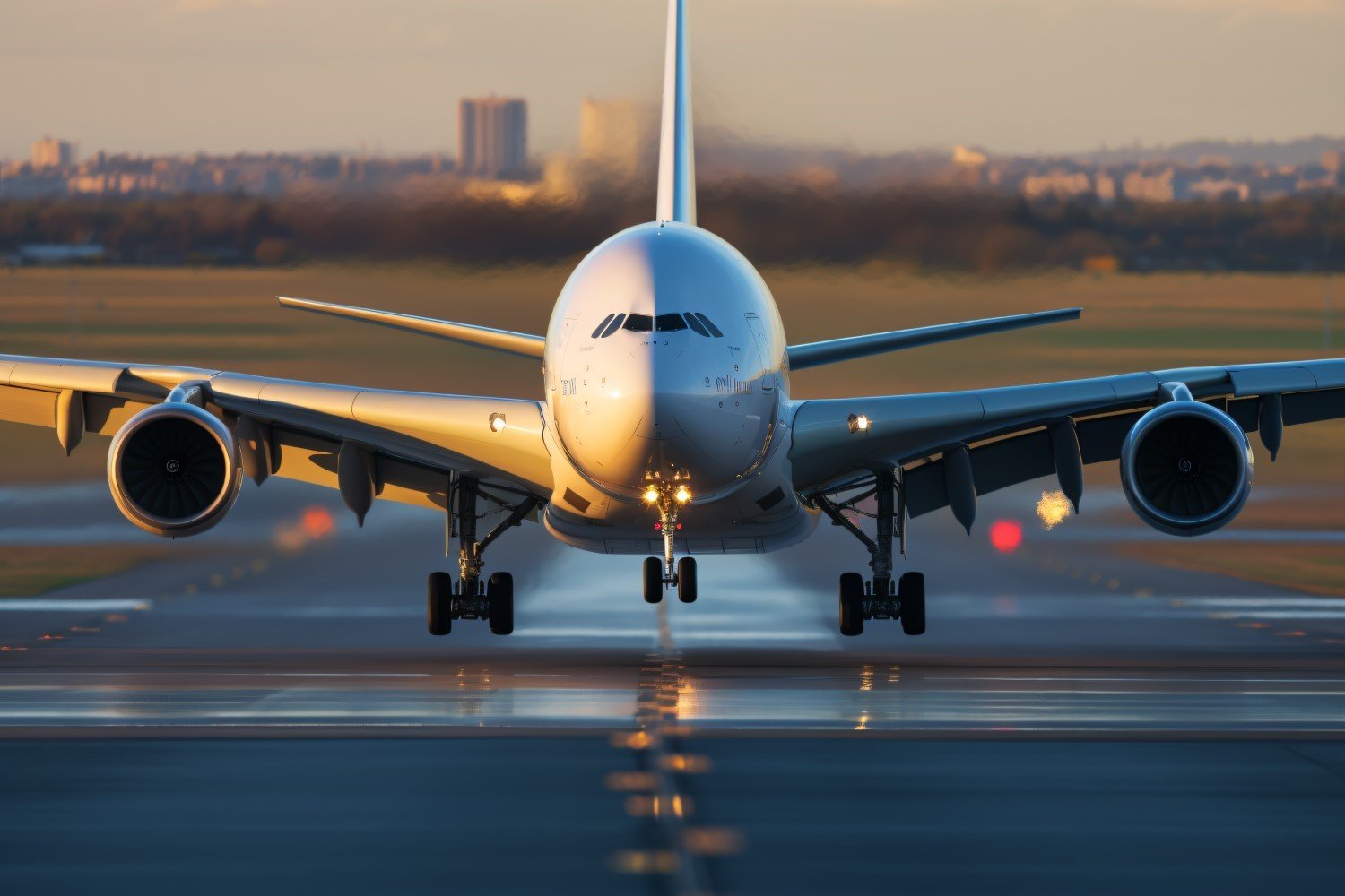 Commercial Airbus Charter Airline front view Photography 155