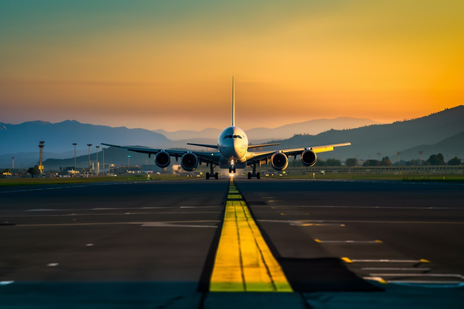 Commercial Airbus Charter Airline front view Photography 156