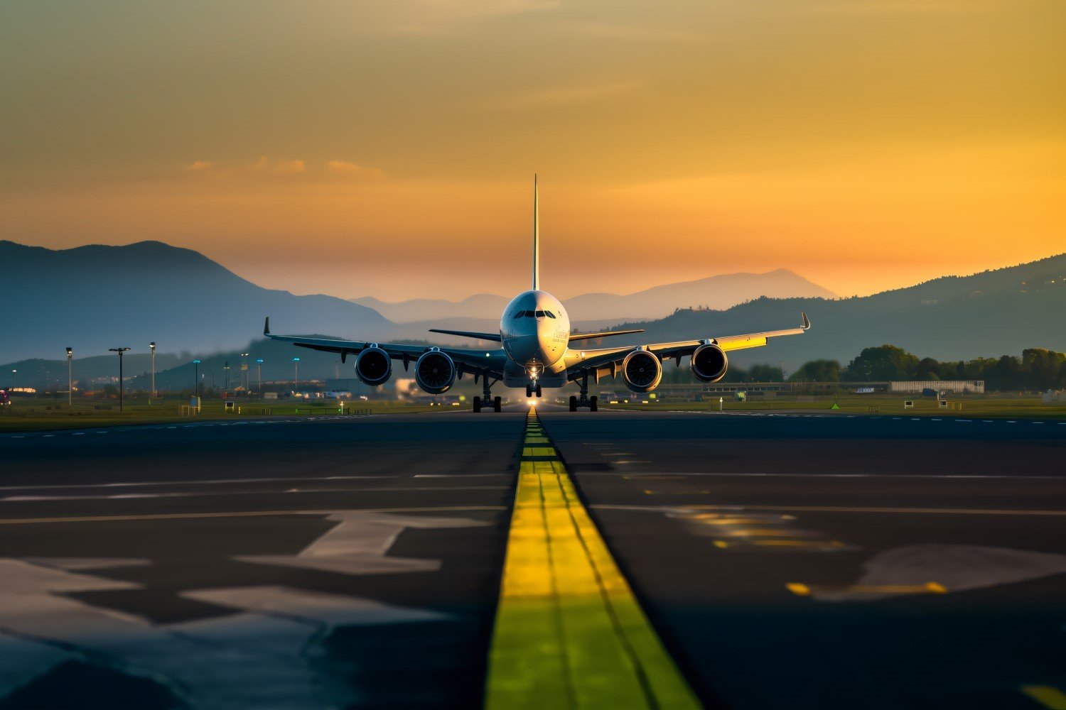 Commercial Airbus Charter Airline front view Photography