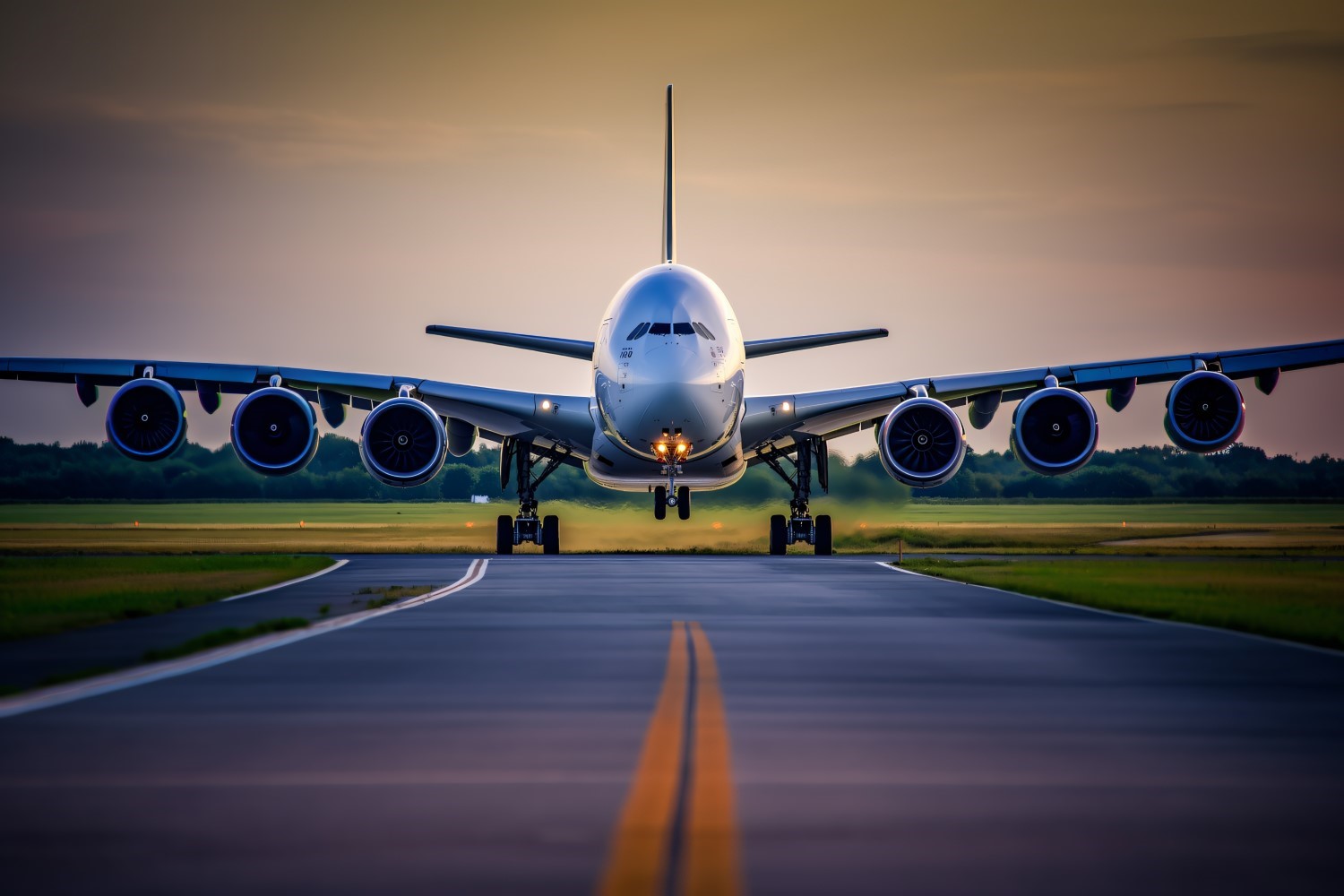 Commercial Airbus Charter Airline front view Photography 189