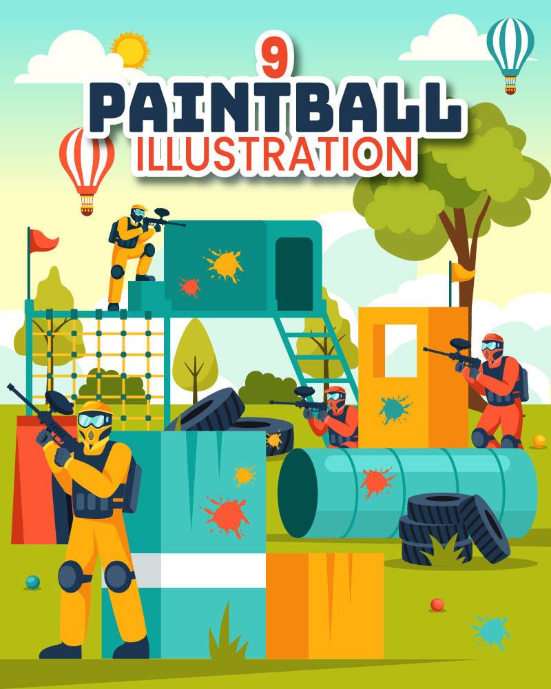 9  Paintball Game Illustration