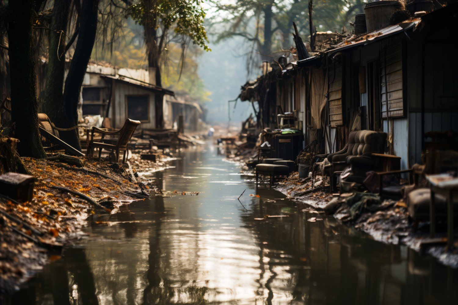 Extreme Weather Conditions Flood, Some Houses Destroyed 1