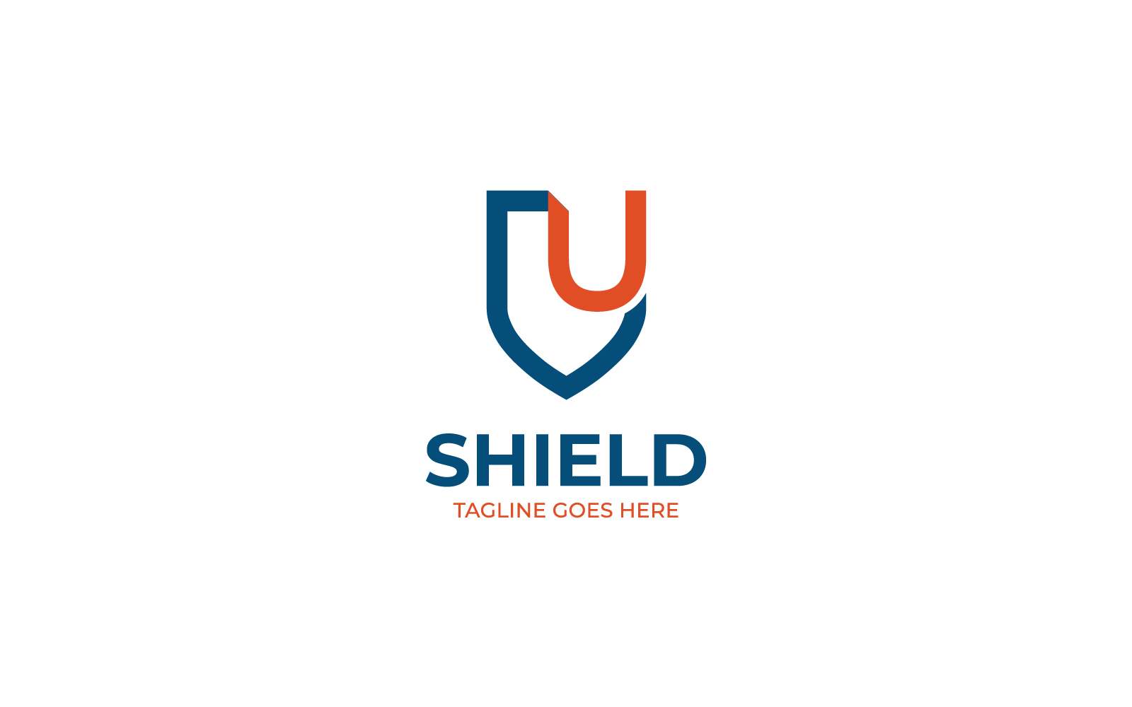 U Shield Logo Template Design
