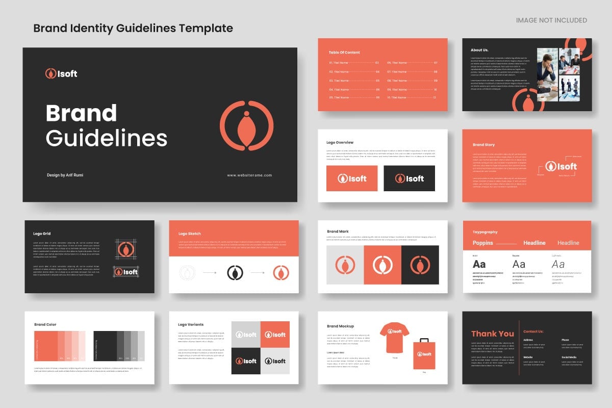 Brand guidelines presentation layout template