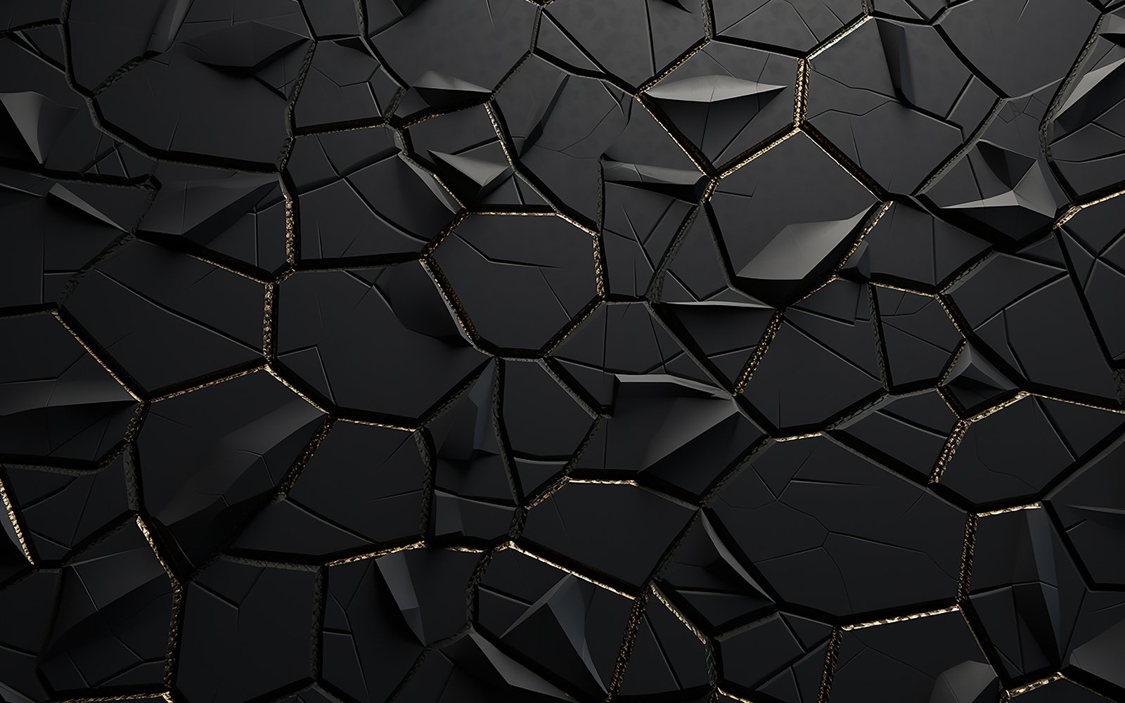 Black and gold tiles wall pattern_dark tiles wall_dark tiles pattern, abstract black tiles wall