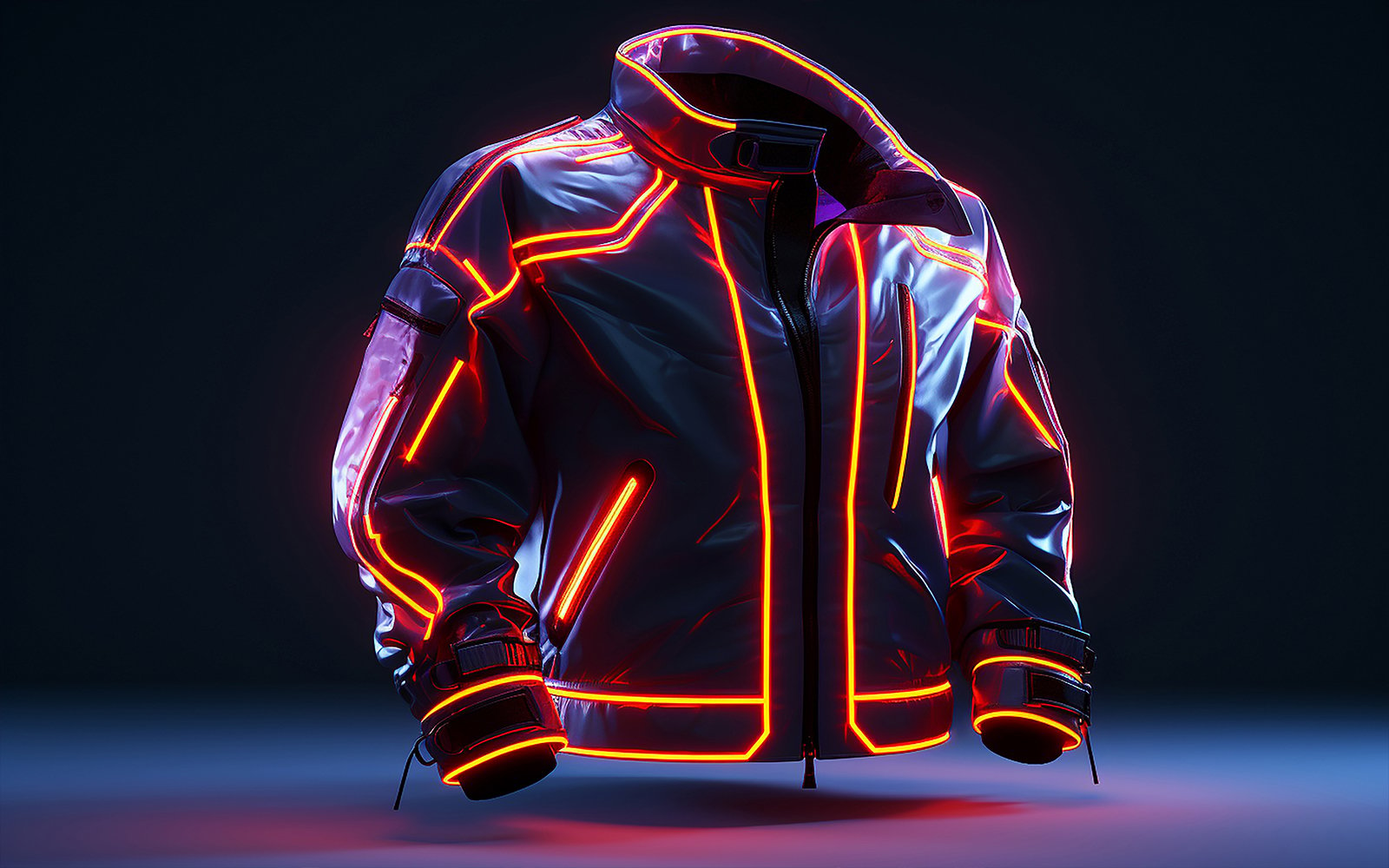 Hanging men's blank jacket_premium blank jacket_men's blank jacket mockup with neon action