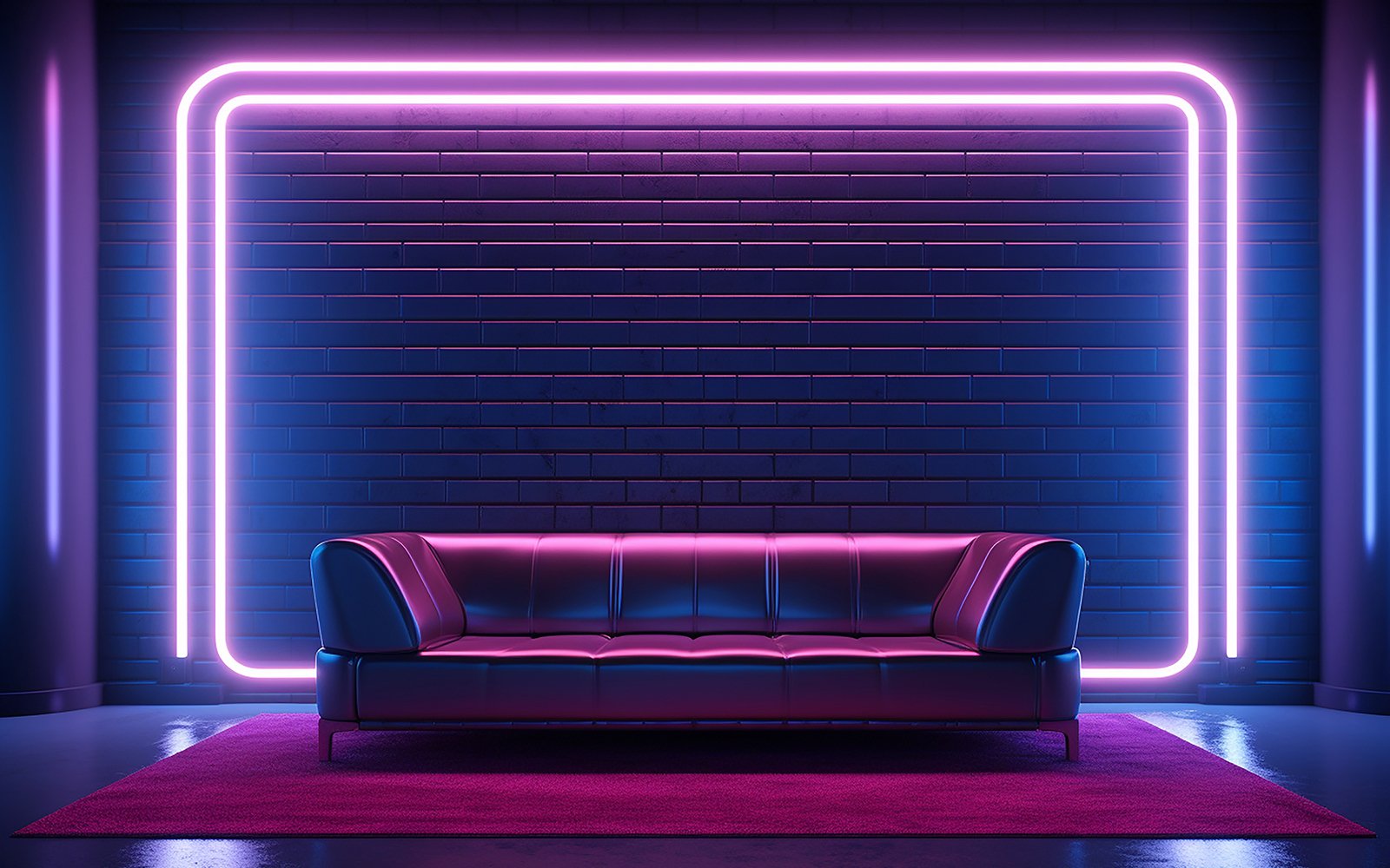 Livingroom_luxury livingroom_livingroom with sofa and neon action wall_luxury livingroom