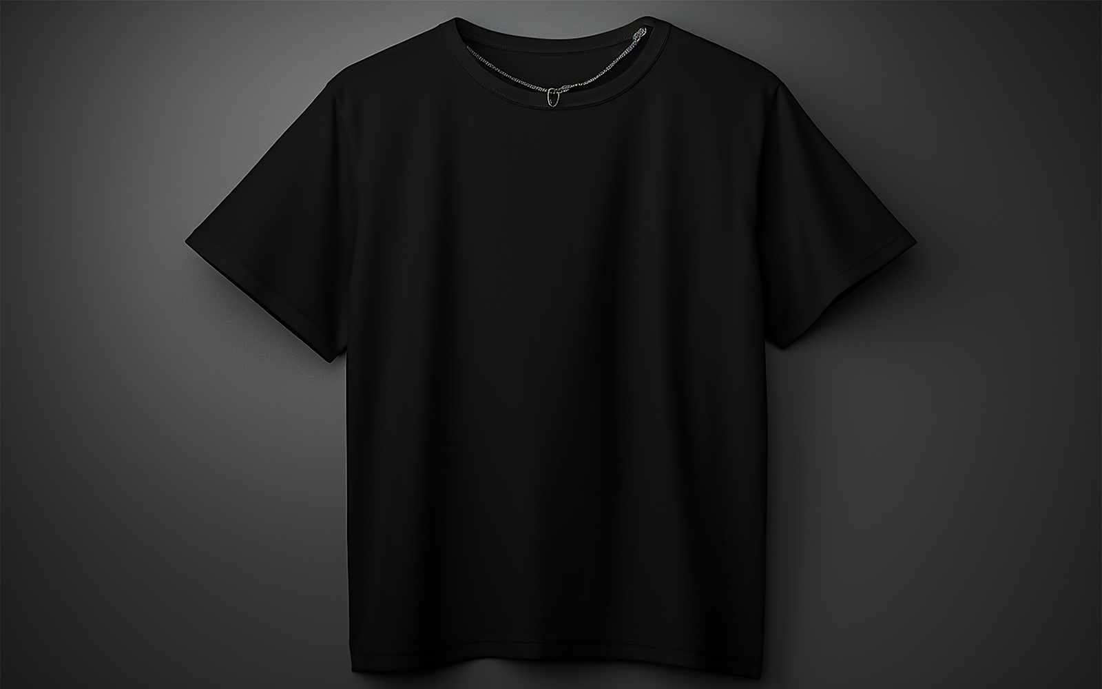 Black T-shirt design_blank men mockup T-shirt