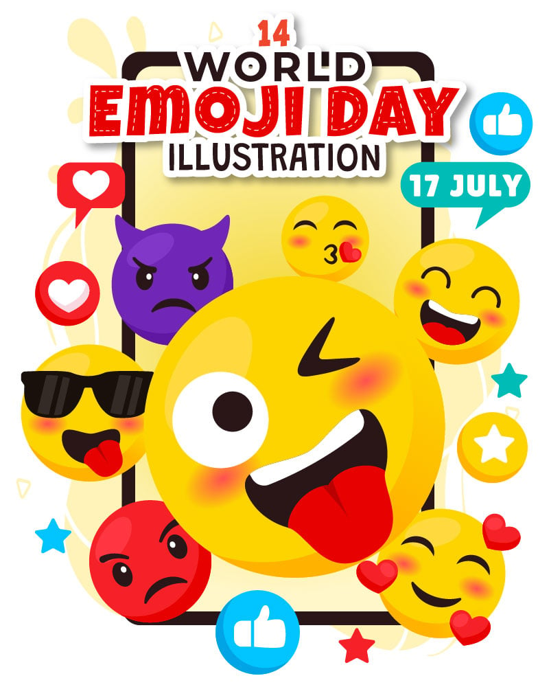 14 World Emoji Day Illustration