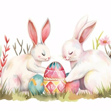 Bunny Giant Illustrations Templates 415238