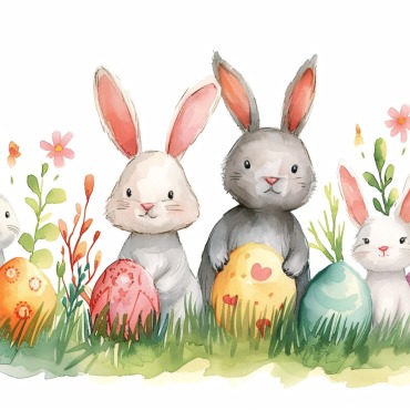 Bunny Giant Illustrations Templates 415241