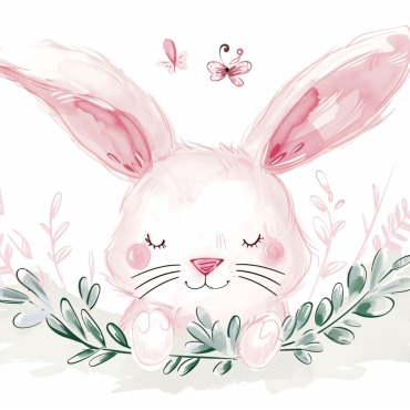 Bunny Giant Illustrations Templates 415258