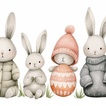 Bunny Giant Illustrations Templates 415271