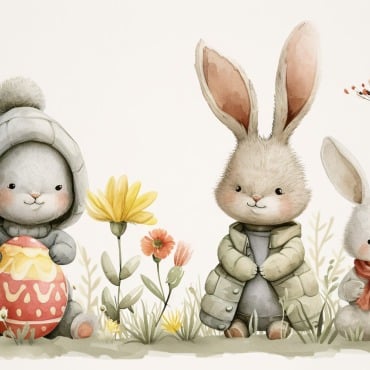 Bunny Giant Illustrations Templates 415275