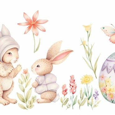 Bunny Giant Illustrations Templates 415284
