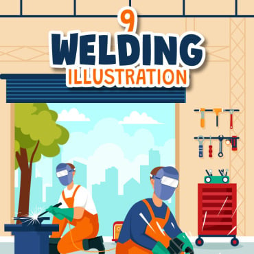 Welder Metal Illustrations Templates 415327