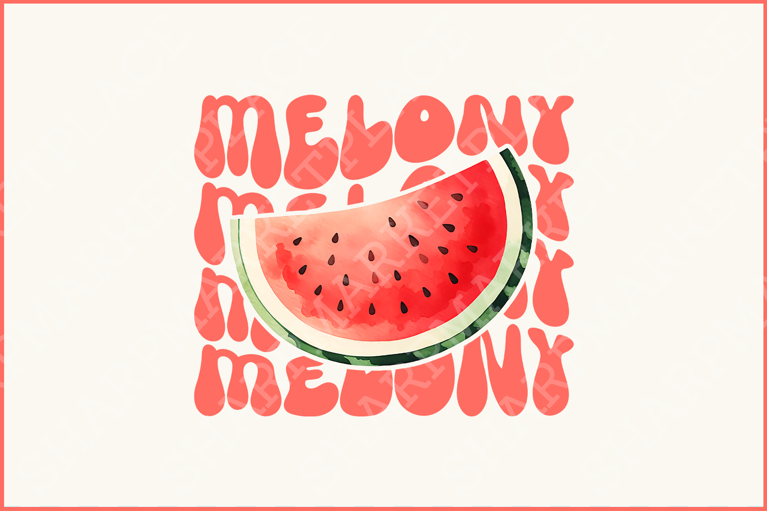 Melon Watermelon PNG, Summer Sublimation Design Download, Melony Summer Vibes Graphics