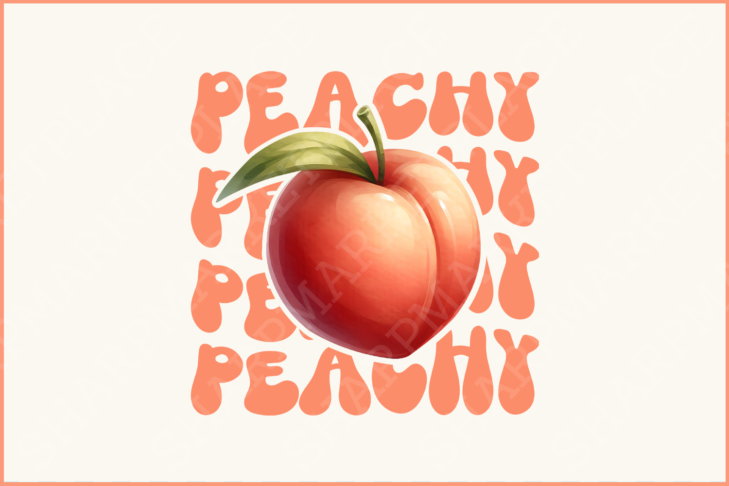 Peachy PNG, Retro Sublimation, Peach Clipart Designs, Mom Life Summer Trends, Fruit Screen Print