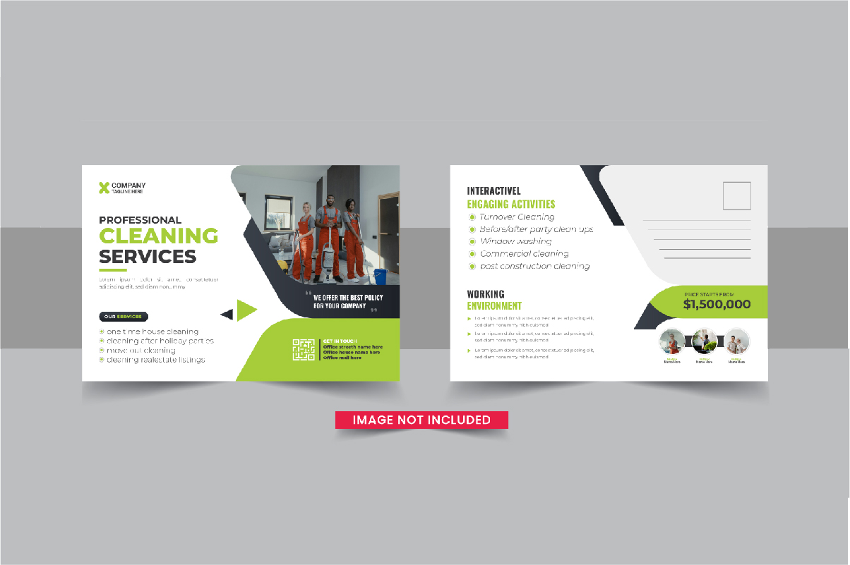 Cleaning service postcard or Cleaning service eddm postcard template